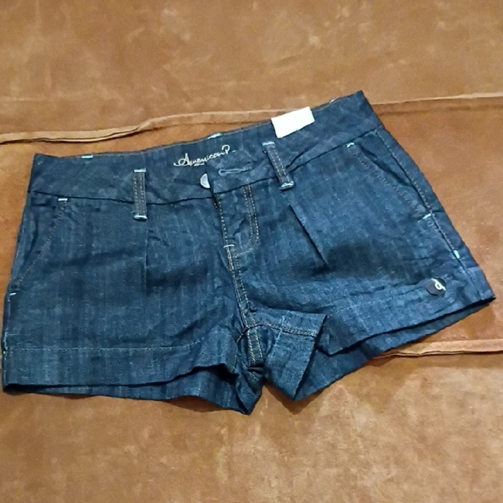 American Rag Indigo Denim Cuffed Jean Shorts